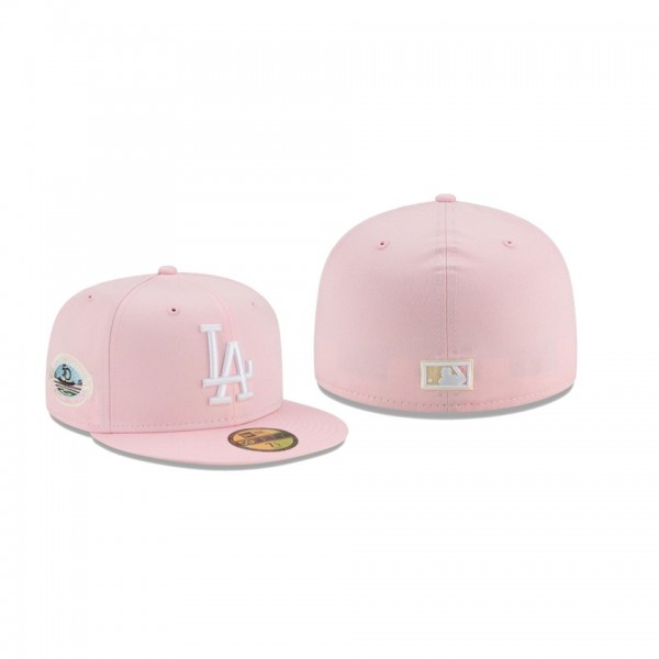 Men's Los Angeles Dodgers Light Yellow Under Visor Pink 59FIFTY Fitted Hat
