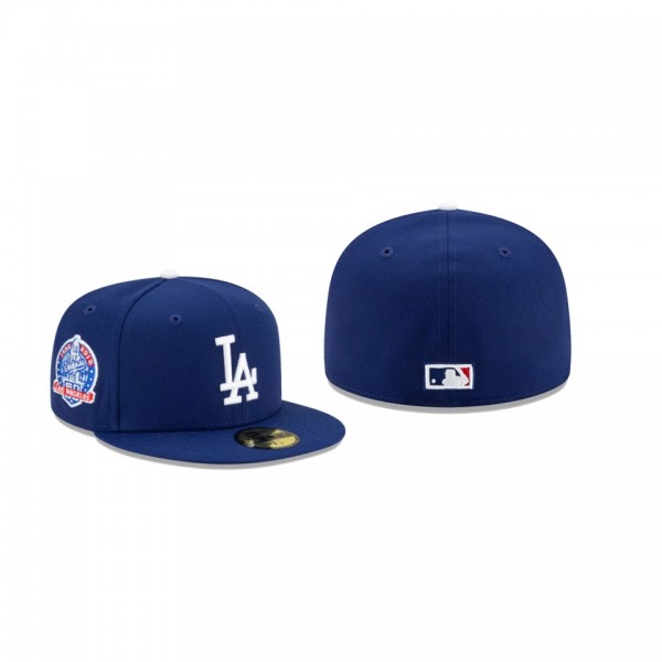 Men's Los Angeles Dodgers Floral Under Visor Royal Authentic 60th Anniversary 59FIFTY Fitted Hat