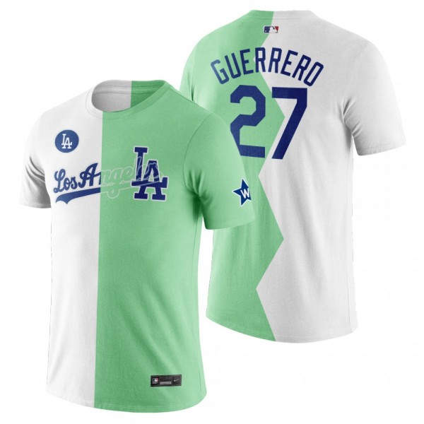 Los Angeles Dodgers Vladimir Guerrero White Green 2022 MLB All-Star Celebrity Softball Game Split T-Shirt