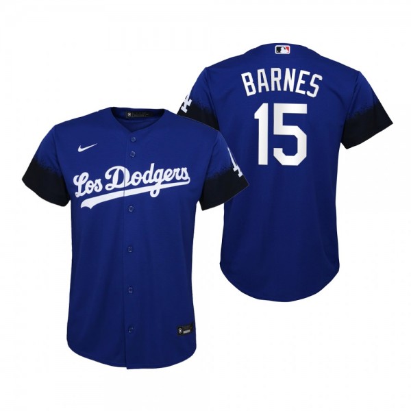 Youth Los Angeles Dodgers Austin Barnes Nike Royal 2021 City Connect Replica Jersey