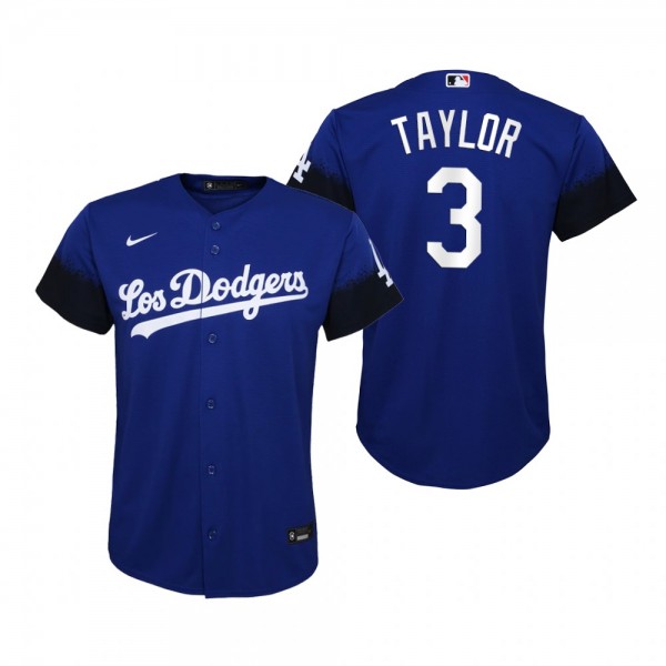 Youth Los Angeles Dodgers Chris Taylor Nike Royal 2021 City Connect Replica Jersey