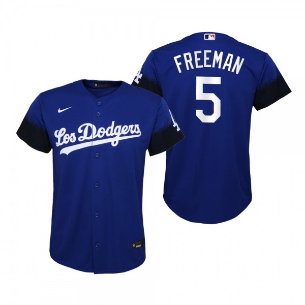 Youth Los Angeles Dodgers Freddie Freeman Nike Royal City Connect Replica Jersey