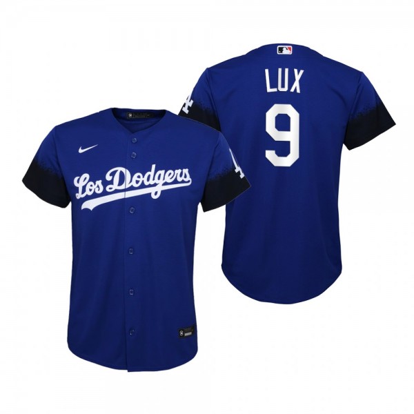 Youth Los Angeles Dodgers Gavin Lux Nike Royal 2021 City Connect Replica Jersey