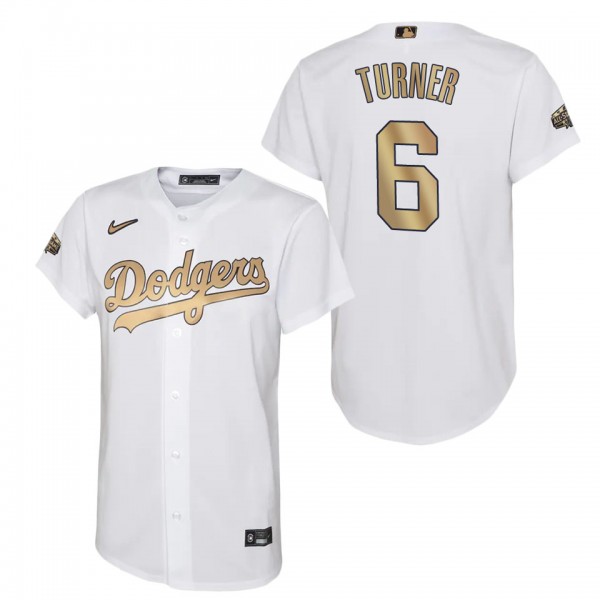 Trea Turner Dodgers 2022 MLB All-Star Game Replica Youth White Jersey