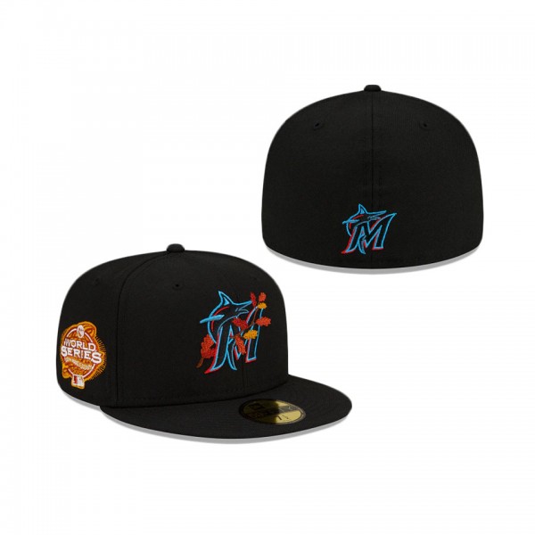 Miami Marlins Leafy Front 59FIFTY Fitted Cap