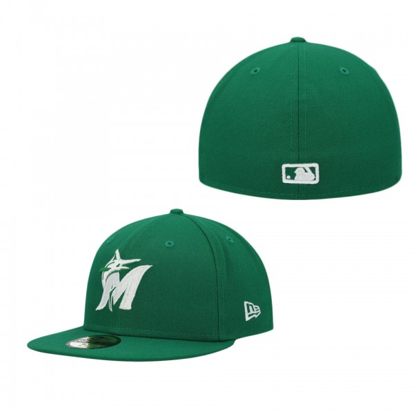 Miami Marlins Kelly Green Logo 59FIFTY Fitted Hat