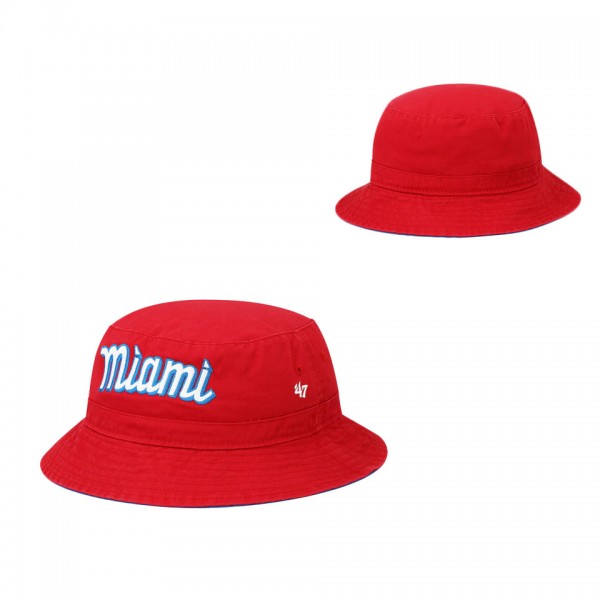 Men's Miami Marlins Red 2022 City Connect Bucket Hat