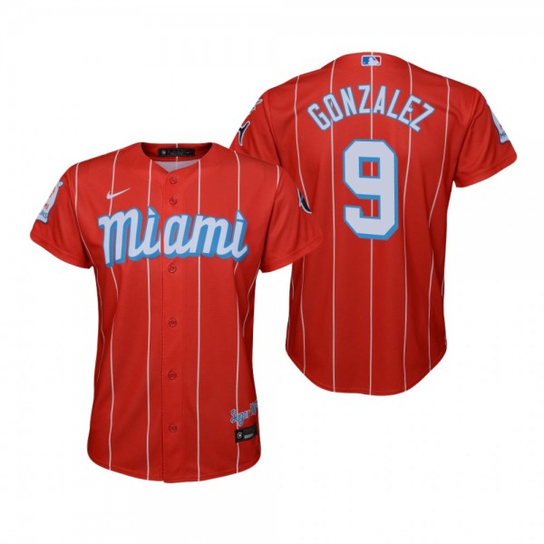 Youth Miami Marlins Erik Gonzalez Nike Red City Connect Replica Jersey