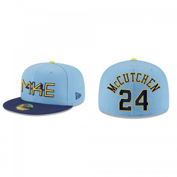 Andrew McCutchen Brewers Powder Blue 2022 City Connect 59FIFTY Fitted Hat