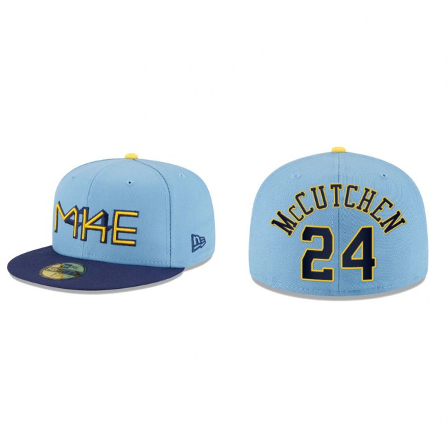 Andrew McCutchen Brewers Powder Blue 2022 City Connect 59FIFTY Fitted Hat