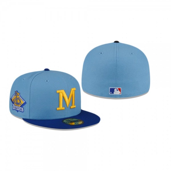 Milwaukee Brewers Blue Just Caps Drop 5 59FIFTY Fitted Hat