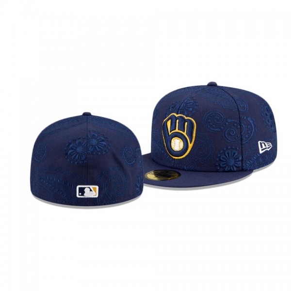 Men's Brewers Swirl Blue 59FIFTY Fitted Hat