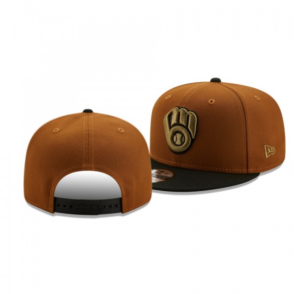 Milwaukee Brewers Color Pack 2-Tone Brown Black 9FIFTY Snapback Hat