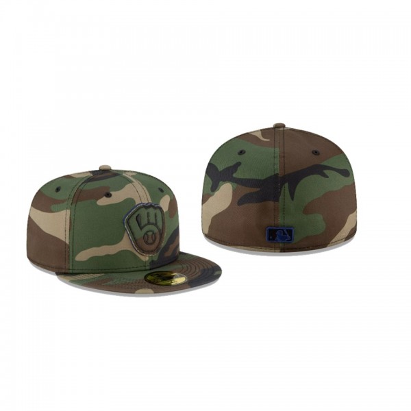 Men's Milwaukee Brewers Forest Pop Camo Green 59FIFTY Fitted Hat