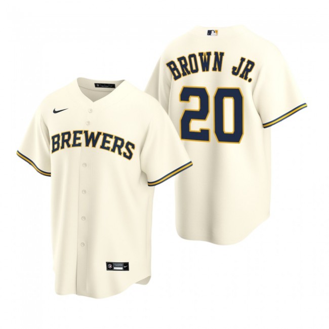 Milwaukee Brewers Eric Brown Jr. Cream 2022 MLB Draft Home Replica Jersey