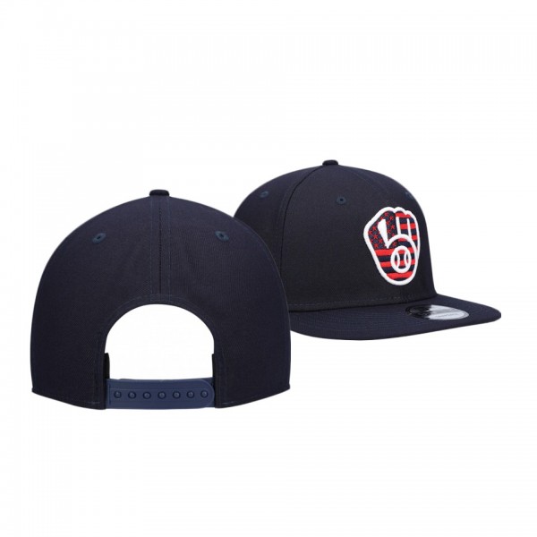 Men's Brewers 4th Of July Navy 9FIFTY Snapback Hat