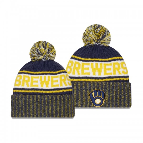 Milwaukee Brewers Marl Navy Cuffed Knit Hat