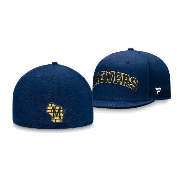 Milwaukee Brewers Team Core Navy Fitted Hat