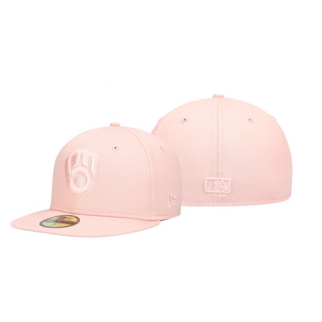 Milwaukee Brewers Blush Sky Tonal Pink 59FIFTY Fitted Hat