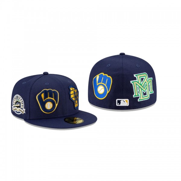 Men's Milwaukee Brewers Patch Pride Blue 59FIFTY Fitted Hat