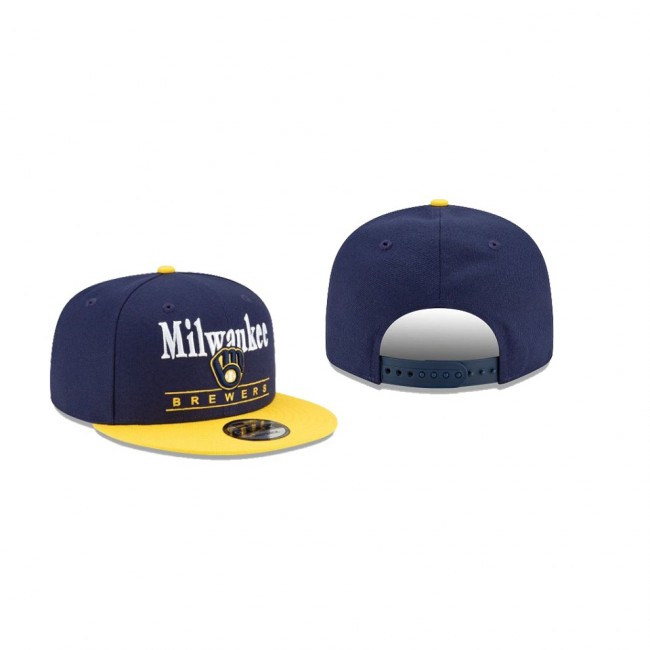 Men's Milwaukee Brewers Two Tone Retro Blue 9FIFTY Snapback Hat