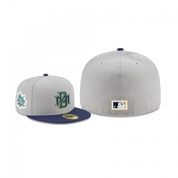 Men's Milwaukee Brewers 25th Anniversary Patch Gray 59FIFTY Fitted Hat