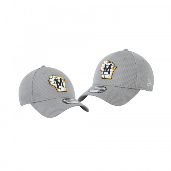 Men's Brewers Clubhouse Gray 39THIRTY Flex Hat