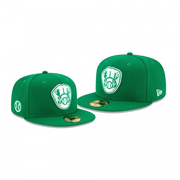 Men's Brewers 2020 St. Patrick's Day Kelly Green On Field 59FIFTY Fitted Hat
