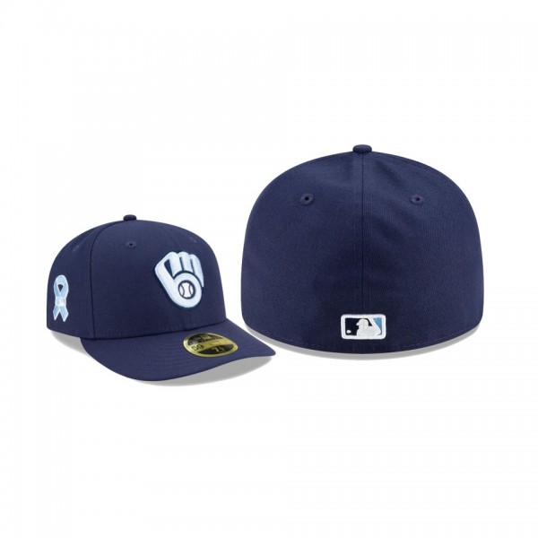 Men's Milwaukee Brewers 2021 Father's Day Navy On-Field Low Profile 59FIFTY Fitted Hat