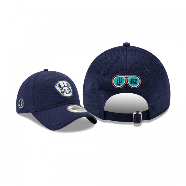 Men's Milwaukee Brewers 2021 Spring Training Navy 9TWENTY Adjustable Hat