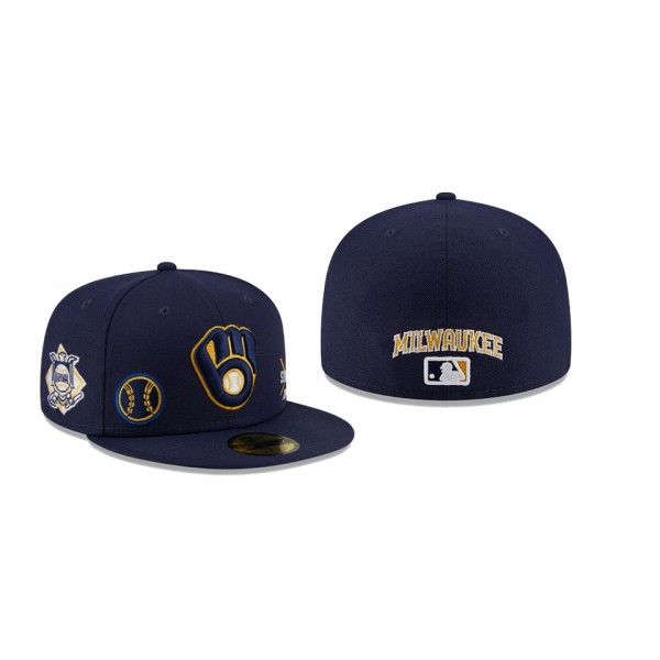 Men's Milwaukee Brewers Multi Navy 59FIFTY Fitted Hat