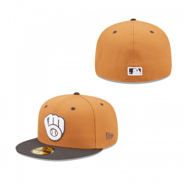 Milwaukee Brewers Color Pack Tan 59FIFTY Fitted Hat