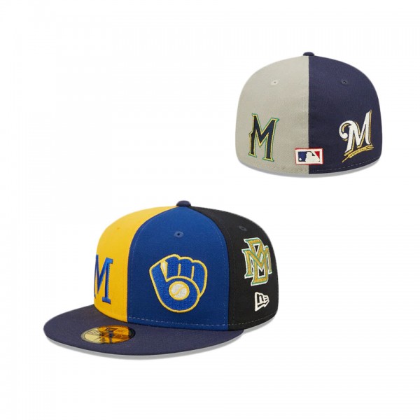 Milwaukee Brewers Logo Pinwheel 59FIFTY Fitted Hat