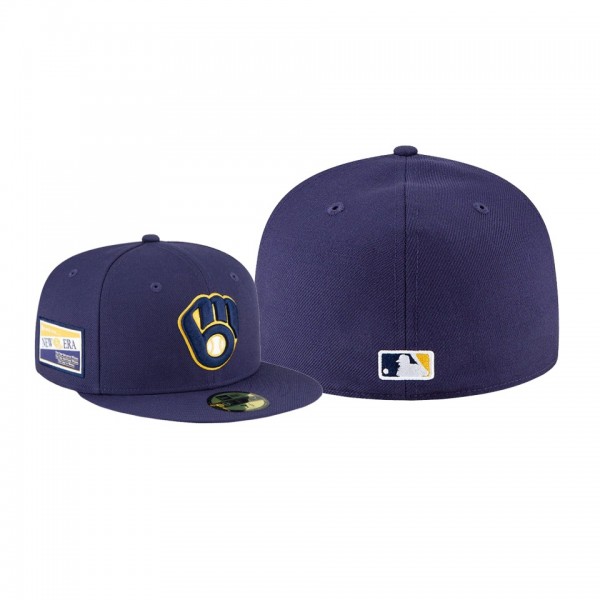 Men's Milwaukee Brewers Centennial Collection Navy 59FIFTY Fitted Hat