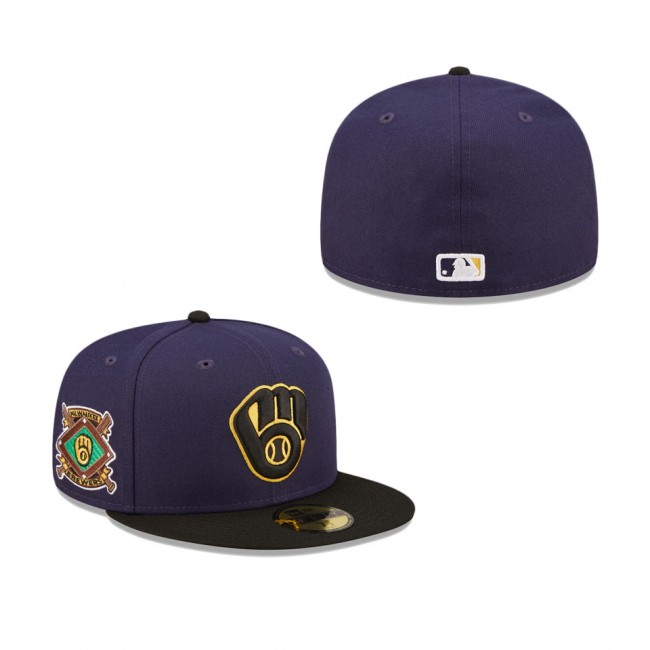 Men's Milwaukee Brewers Navy Team AKA 59FIFTY Fitted Hat