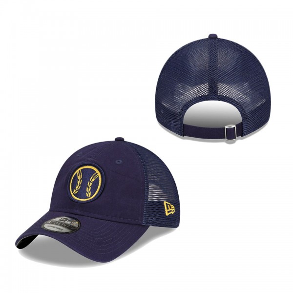 Milwaukee Brewers New Era 2022 Batting Practice 9TWENTY Adjustable Hat Navy