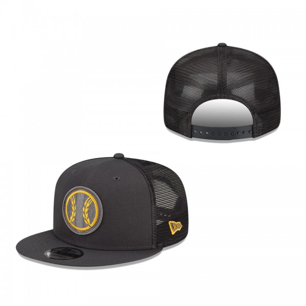 Milwaukee Brewers New Era 2022 Batting Practice 9FIFTY Snapback Adjustable Hat Graphite