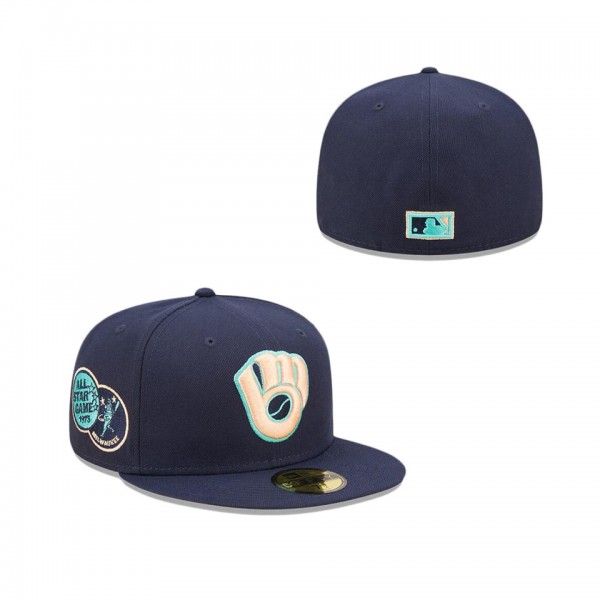 Milwaukee Brewers Oceanside Peach 59FIFTY Fitted Hat