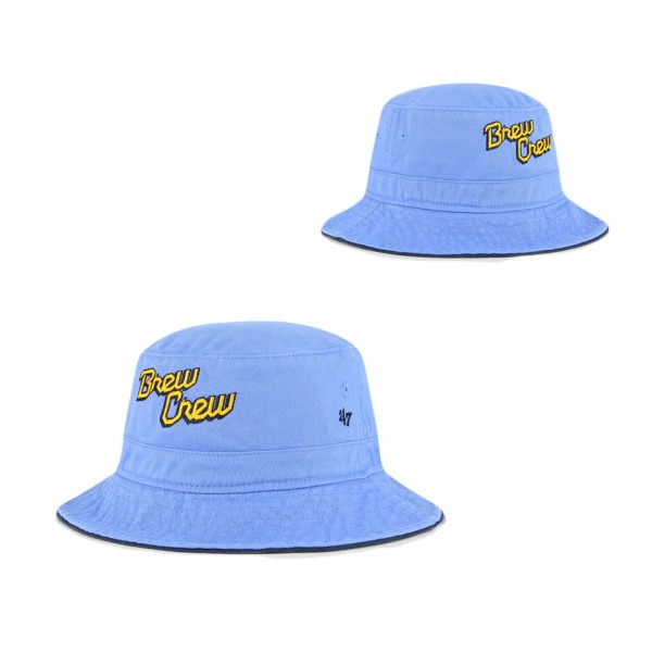 Milwaukee Brewers Powder Blue 2022 City Connect Bucket Hat