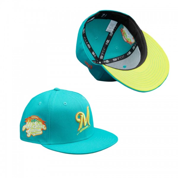 Milwaukee Brewers Teal 2002 All Star Game Fitted Hat