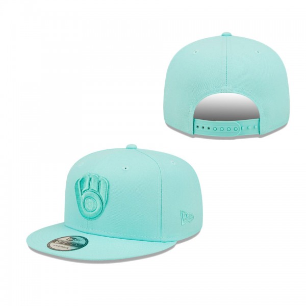 Men's Milwaukee Brewers New Era Turquoise Spring Color Pack 9FIFTY Snapback Hat