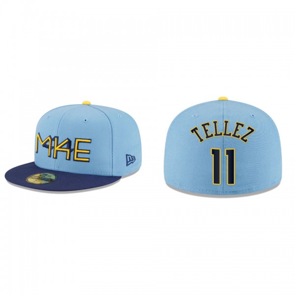 Rowdy Tellez Brewers Powder Blue 2022 City Connect 59FIFTY Fitted Hat