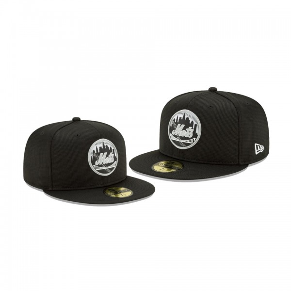Men's Mets Clubhouse Black Team 59FIFTY Fitted Hat