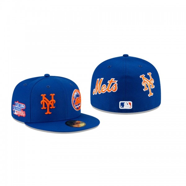 Men's New York Mets Patch Pride Blue 59FIFTY Fitted Hat