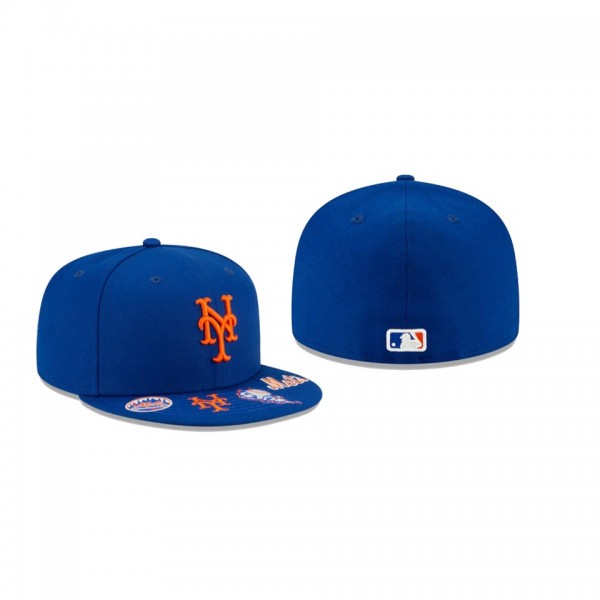 Men's New York Mets Visor Hit Blue 59FIFTY Fitted Hat