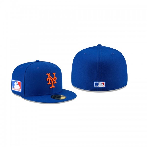 Men's New York Mets 100th Anniversary Patch Royal 59FIFTY Fitted Hat