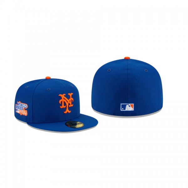 Men's New York Mets Floral Under Visor Royal Authentic 1986 World Series 59FIFTY Fitted Hat