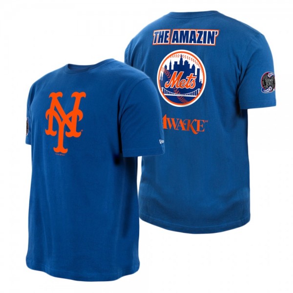 Men's New York Mets Royal Awake NY T-Shirt Subway Series