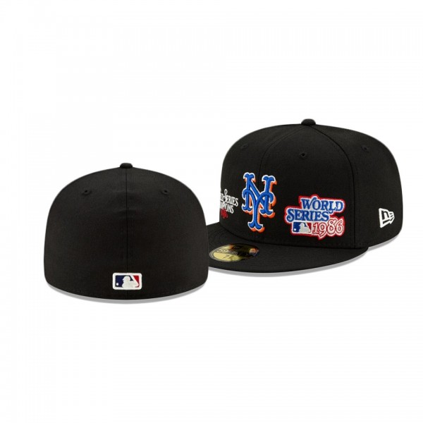 New York Mets Champion Black 59FIFTY Fitted Hat