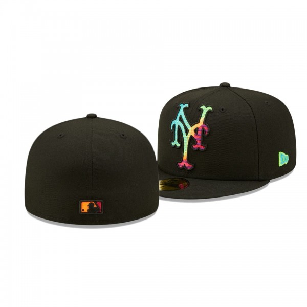 New York Mets Neon Fill Black 59FIFTY Fitted Hat